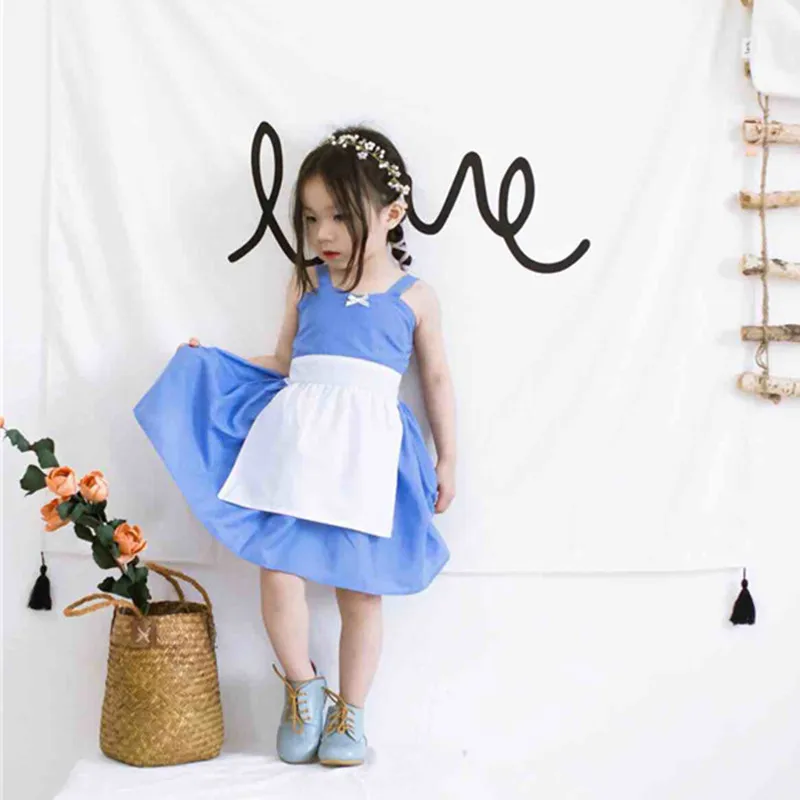 Платье Белоснежки Летнее платье принцессы Эльзы для девочек Симпатичная одежда