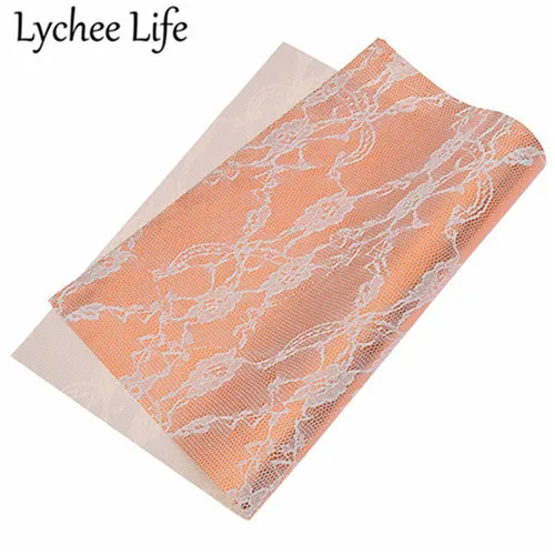 Lychee Life кружево цветок тиснением искусственная кожа ткань A4 21x29 см ПВХ ткань DIY домашнее шитье, ремонт аксессуары для одежды - Цвет: 3