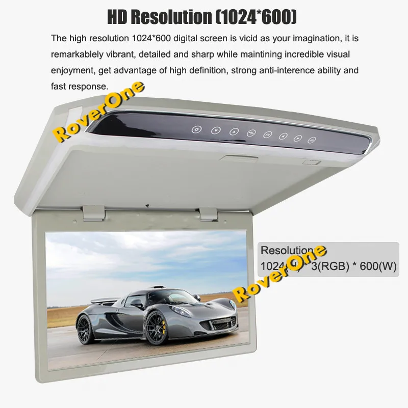 14 ''дюймовый HD Automotivo автомобиль флип-вниз потолочный TFT ЖК-монитор туристический грузовик автобус AD крепление на крышу плеер