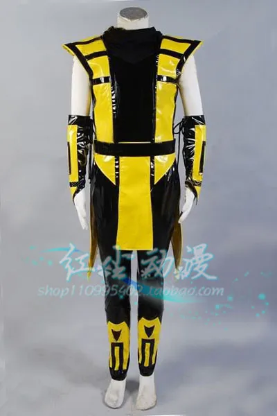 Костюм для косплея Scorpion Mortal Kombat 3 серебристый костюм с перчатками и маской 5