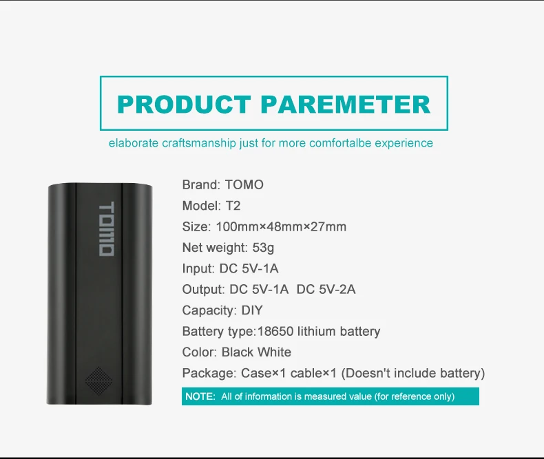 18650 зарядное устройство коробка освещения ВХОД powerbank 18650 чехол для хранения батареи TOMO T2 дисплей DIY для мобильных телефонов pad tablet