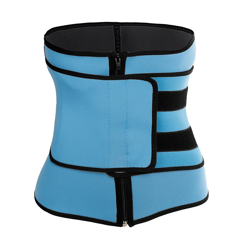 Синий VASLANDA Neoprene Sauna Sweat Waist Cincher Slimming Belt Body Shaper Abdominal Trimmer Shapewear Cintas Modeladora Corsets - Цвет: Синий