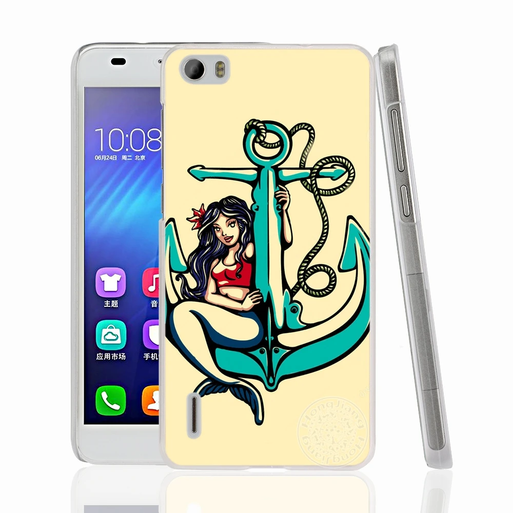 HAMEINUO Якорь птица татуировки сотовый телефон чехол для huawei honor 3C 4A 4X 4C 5X 6 7 8 Y3 Y5 Y6 2 II