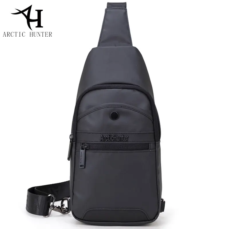 Мужская сумка мессенджер ARCTIC HUNTER черная водонепроницаемая через плечо|sling bag for