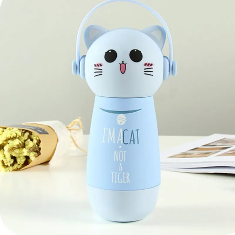 Детский мультфильм из нержавеющей стали Изолированная бутылка для воды крышка