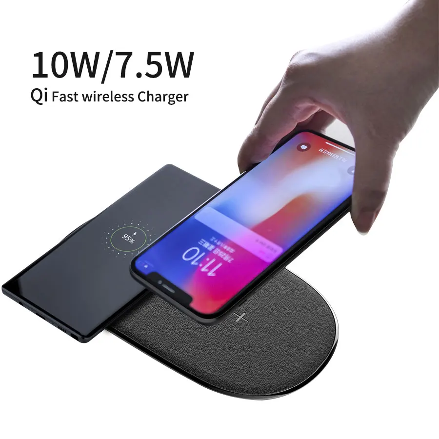 NILLKIN быстрая Беспроводная зарядная площадка для iPhone X XS Max 2 в 1 QI Беспроводное