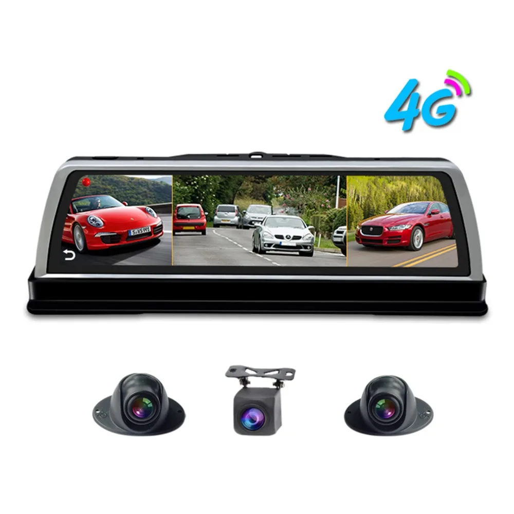 Zuczug 360 градусов панорамная Приборная панель автомобиля dvr видеорегистратор 4CH камера рекордер 1" сенсорный Android зеркало заднего вида gps Navi ADAS wifi