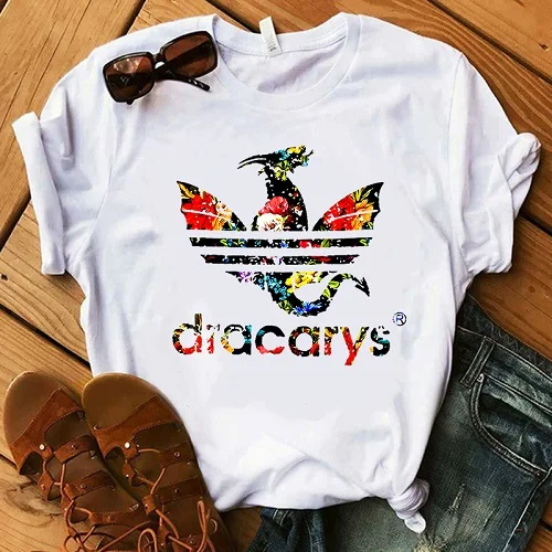 x50361 Dracarys, женская футболка, Игра престолов, белая футболка, летняя футболка Harajuku, футболка Mother of Dragon, футболка с короткими рукавами, Mujer - Цвет: x50361