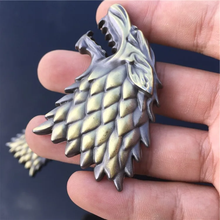 Носорог настройки Игра престолов House STARK Direwolf Семья Тотем металлические эмблемигровые наклейки автоы автомобиля Стикеры Fit Silverado серии F побег 459