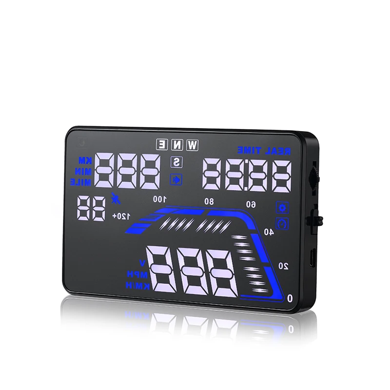 JUEFAN Q7 GPS HUD Дисплей на лобовое стекло автомобильный проектор скорости gps Спидометр