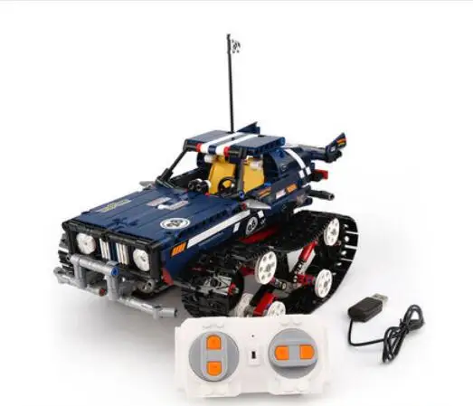 13025 Technic RC Гусеничный гоночный автомобиль строительные блоки Электрический Мотор мощность дистанционное управление функция кирпичи автомобиль игрушки для детей - Цвет: 13025