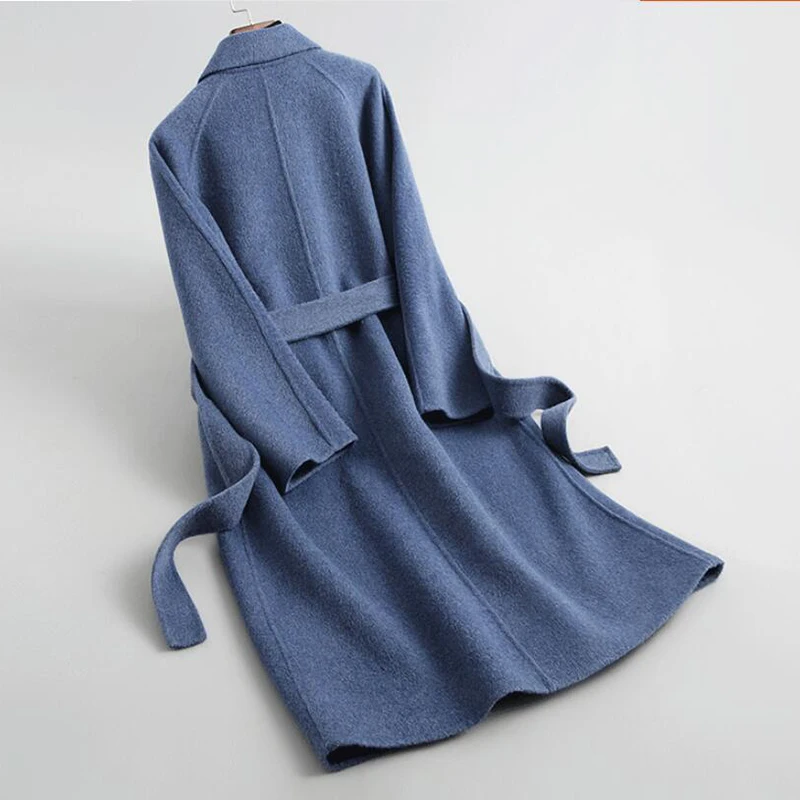 Женские пальто из натуральной шерсти зима 2020 новинка Женская двусторонняя