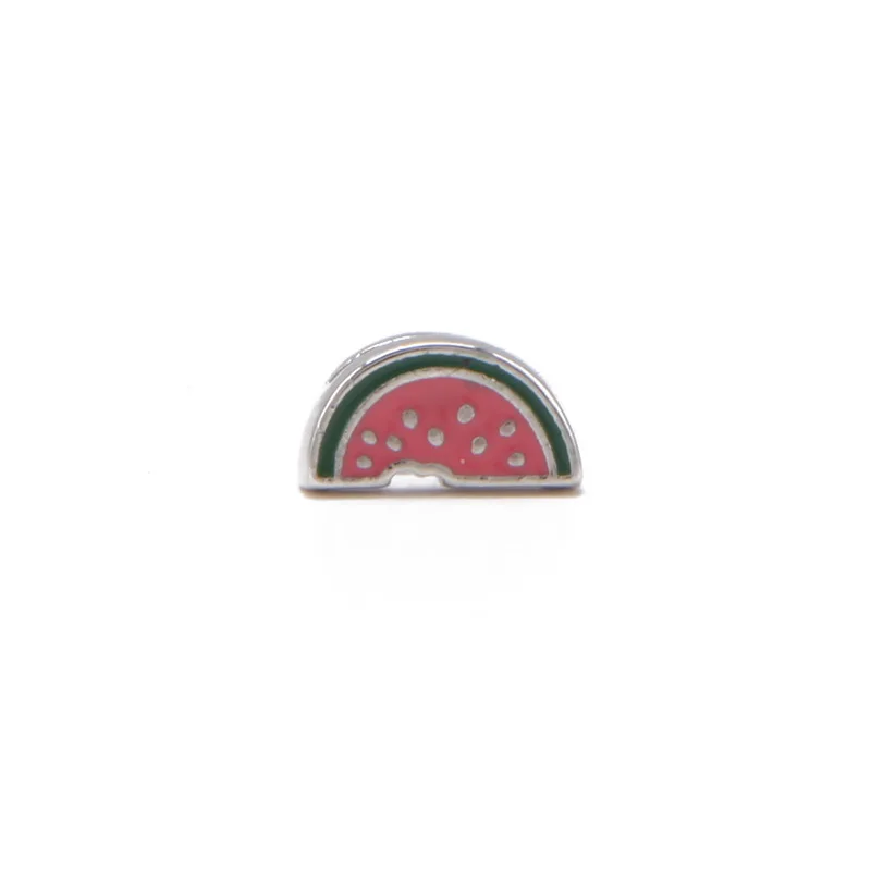 Silver watermelon SANSHOOR Новое поступление YUMMY кекс мороженое леденец и Арбуз для маленького размера подходит 8 мм широкий сетчатый браслет для детей - Окраска металла: Silver watermelon