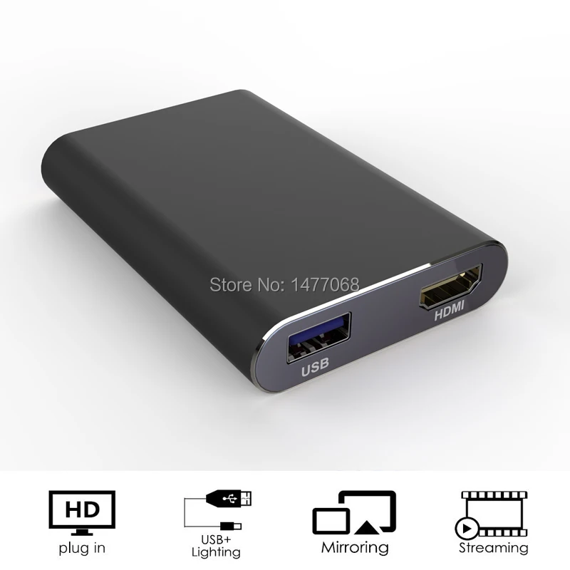 PHYEE USB MirrorLink автомобиля ключ Экран зеркалирование коробка Plug and Play аудио-видео адаптер MLC600 HDMI CVBS для iPhone, Android телефон