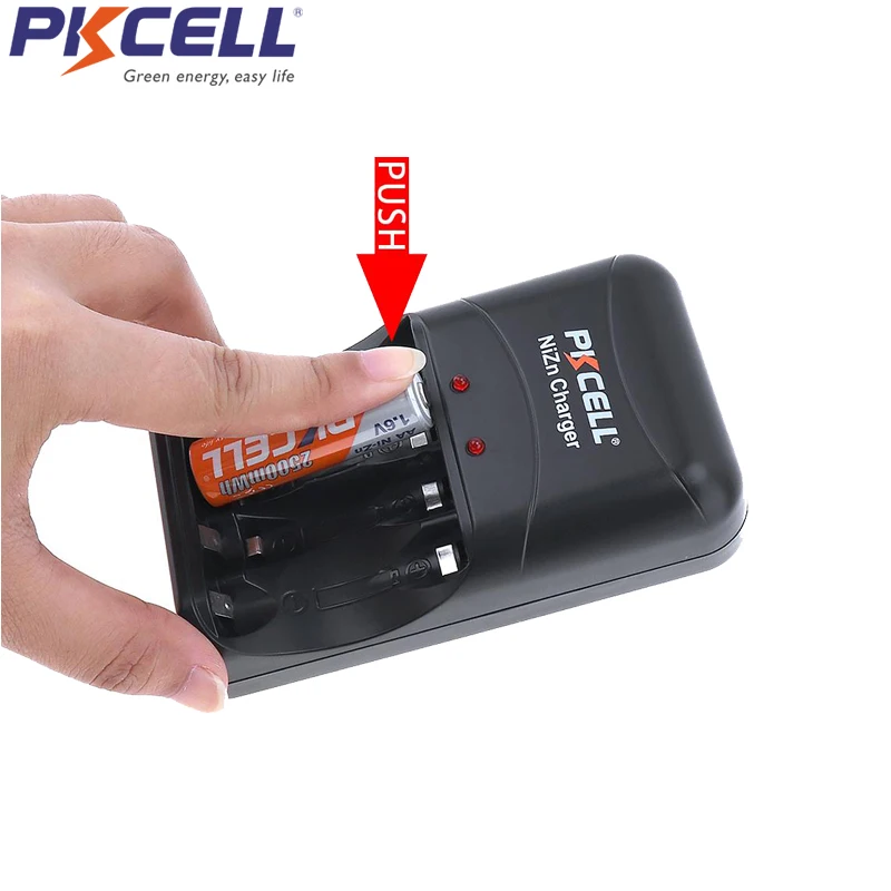 PKCELL NIZN зарядное устройство для 2 или 4 шт. AA AAA перезаряжаемых боевых действий