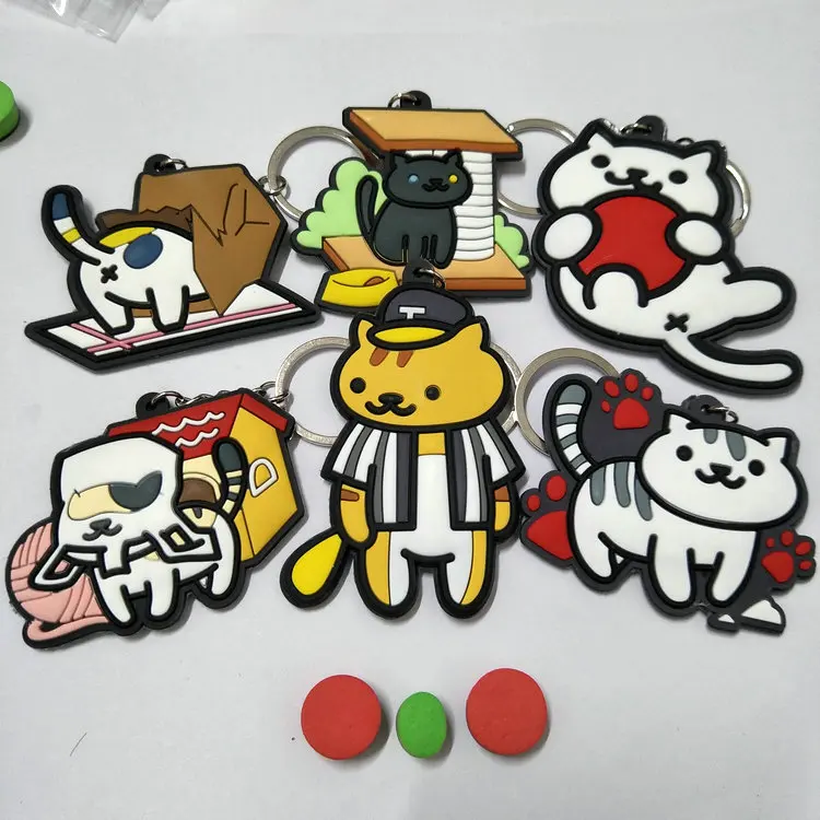 Новая игра онлайн японская Неко Atsume ПВХ кулон брелок с милым рисунком кота