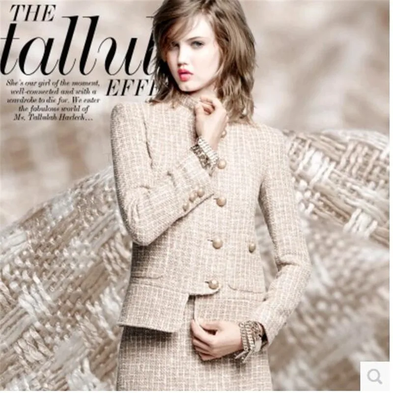 Новая весенне-осенняя ткань из льна и хлопка грубая твидовая мягкая достойная 260