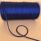Атласный шнур с китайским узлом, темно-синего цвета, для плетеных ювелирных изделий, 2 мм х 20 м, R368