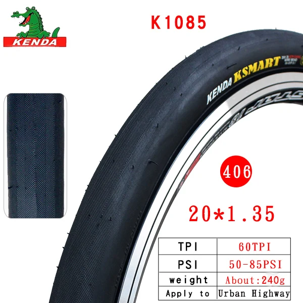 20X1.35 60TPI KENDA Детские коляски Аксессуары для велосипеда части складного велосипеда 14 16 20 дюймов резиновые шины мини велосипедные шины 1,35 велосипедные шины - Цвет: 20X1.35 60TPI