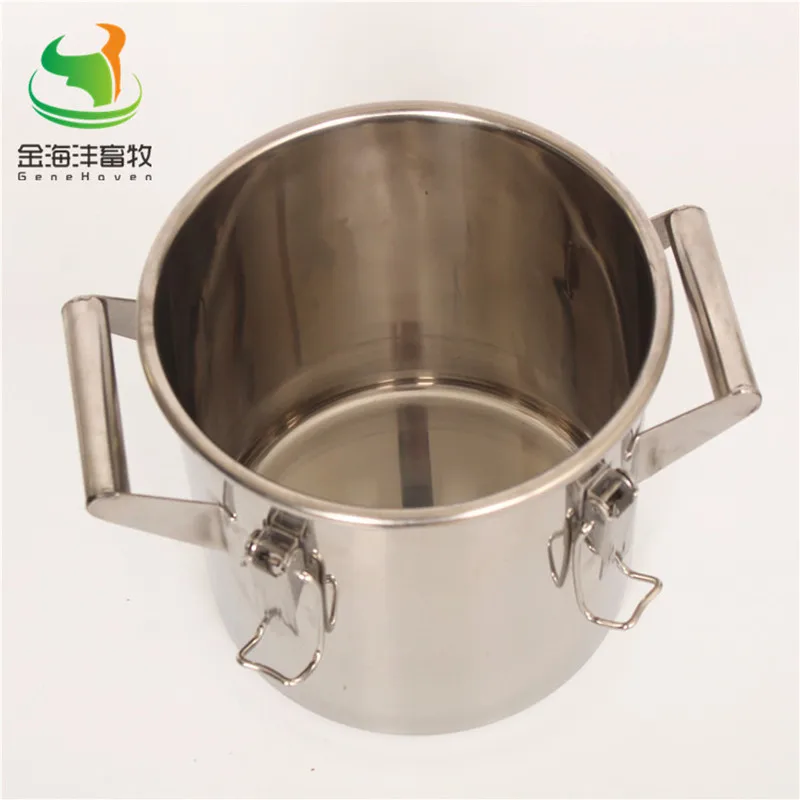 

6 Liter Straight barrel type Stainless Steel 304 Material Milk Bucket for Dairy Farm