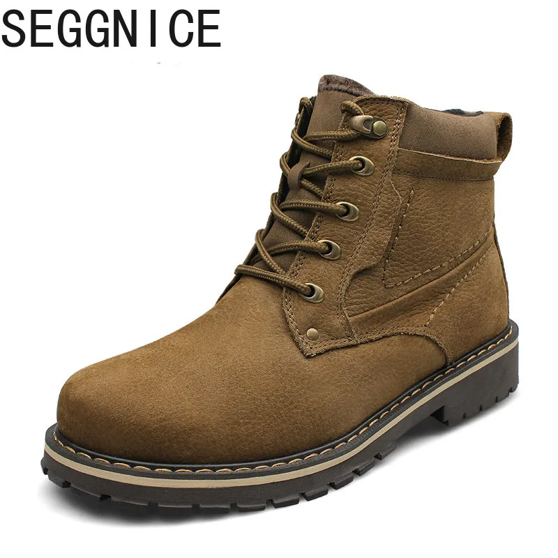 Мужские зимние ботинки в римском стиле водонепроницаемые повседневные с теплым