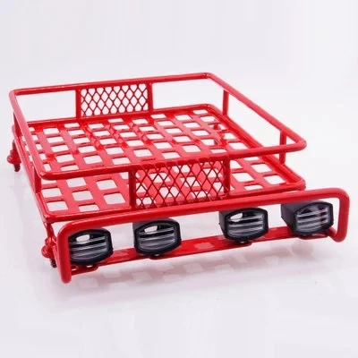 Gwolf 1/10 RC автомобиль Rock Crawler ралли металлическая багажная стойка с 4 светодиодами
