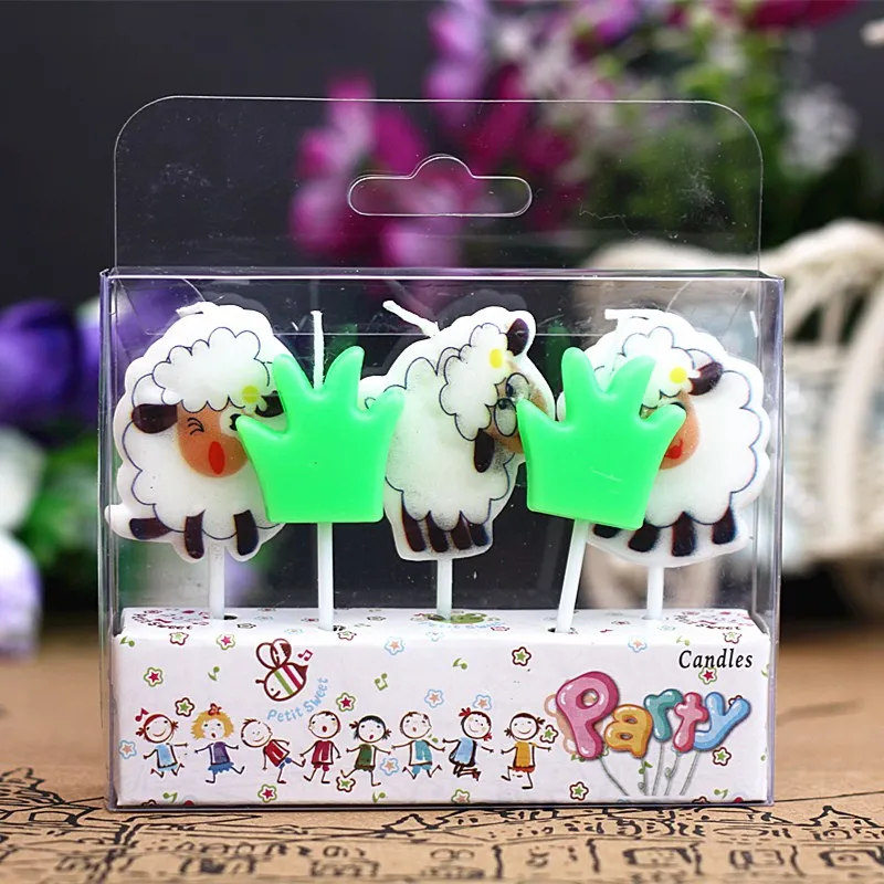 sheep 5 шт./компл. День рождения Дети подарок мультфильм Ремесло милые вечерние поставки Зодиак торт фигурка для торта декоративные свечи - Цвет: sheep