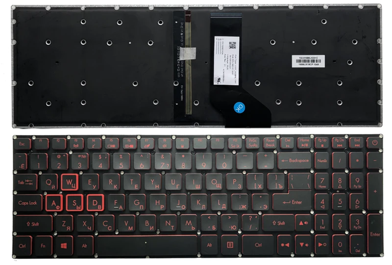 RU Клавиатура для ноутбука acer деталь нитро-двигателя Himoto Redcat AN515-52 AN515-53 AN515-53-52FA AN515-53-53U7 ноутбук русская клавиатура с подсветкой