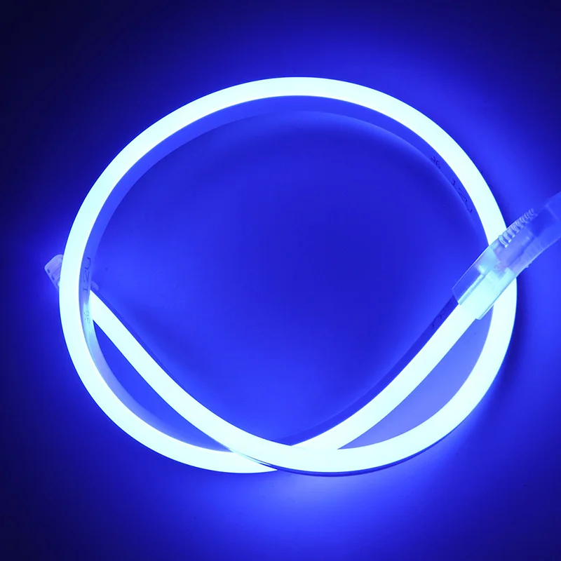 Blue Светодиодная лента 12 В неоновый светильник RGB гибкая Водонепроницаемая Диодная лента постоянного тока низковольтный ленточный светильник s светодиодный светильник Ambi неоновая Светодиодная лента e JQ - Испускаемый цвет: Blue