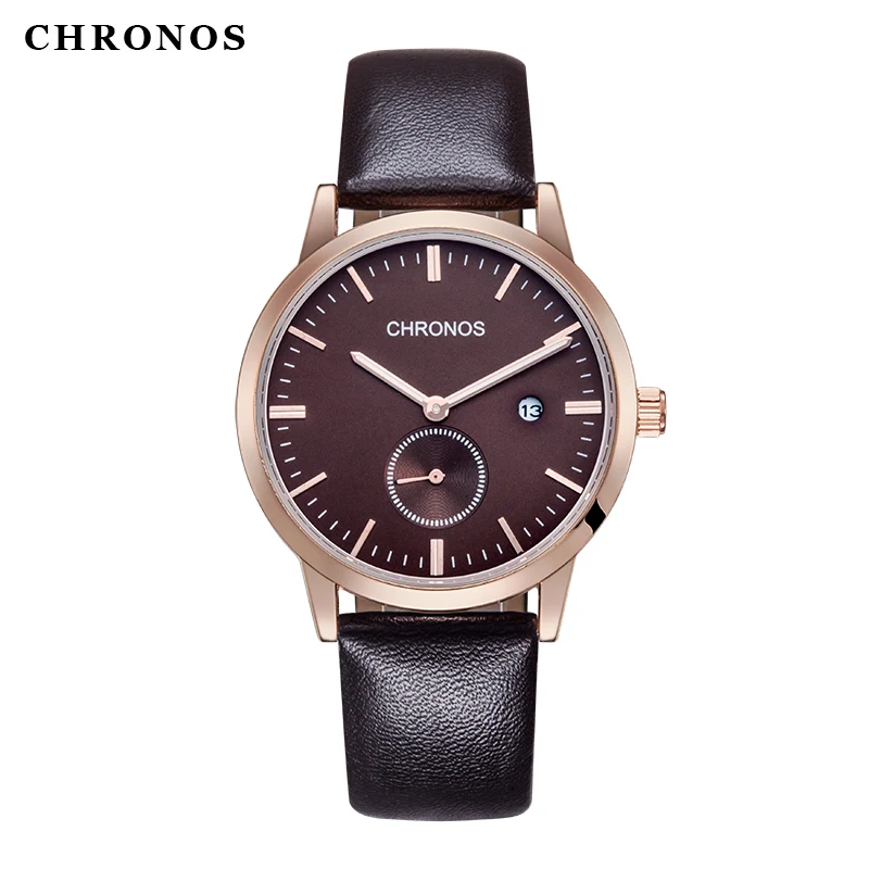 Мужские часы CHRONOS модные спортивные водонепроницаемые кварцевые наручные с