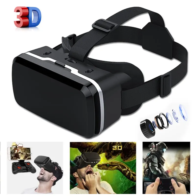 Портативный Регулируемый VR Shinecon SC-G04A шлем 3D очки виртуальной реальности очки Многофункциональный мобильный телефон VR гарнитура Glasse
