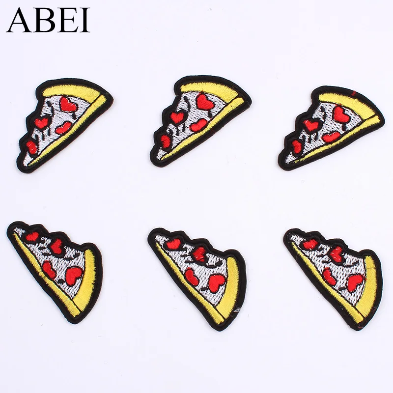 10 шт. Мультяшные наклейки с пиццей патчи утюгом для продуктов вышивка одежды