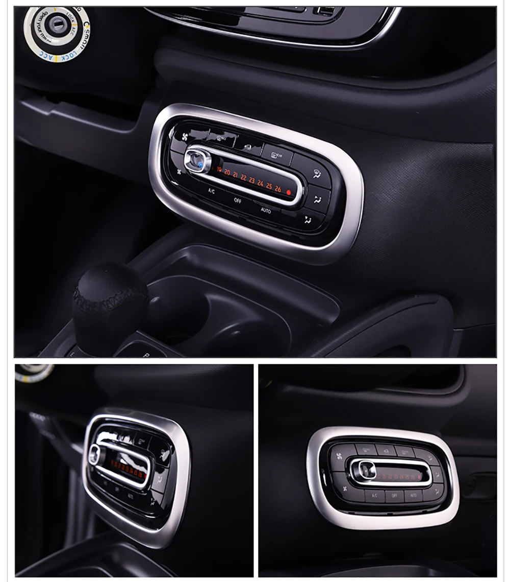 3D Персонализированная наклейка из углеродного волокна для Mercedes new smart 453 Fortwo Forfour, аксессуары для украшения автомобиля