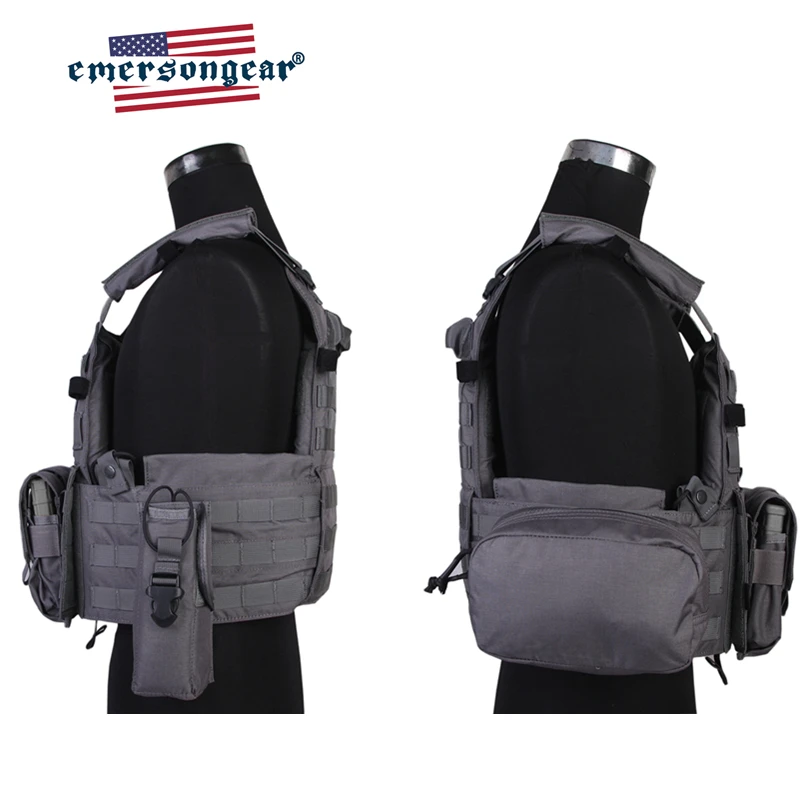 Emerson gear Emerson Body Armor LBT6094A стиль тактический жилет пластина Перевозчик W 3 мешочки военная армия, для страйкбола gear Wolf серый