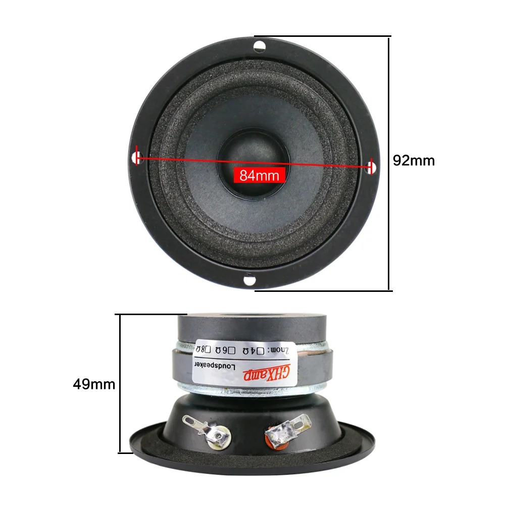 GHXAMP Hi-Fi 3 дюймовый Среднечастотный динамик 4ohm 15 Вт Mid Mediant вокальный природа двойной магнитной для KTV обновления автомобильного аудио 2 шт