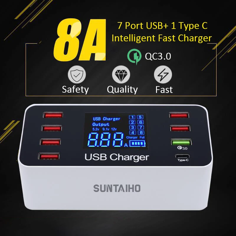 Зарядное устройство USB Type C с поддержкой быстрой зарядки 40 Вт|USB-хабы| |