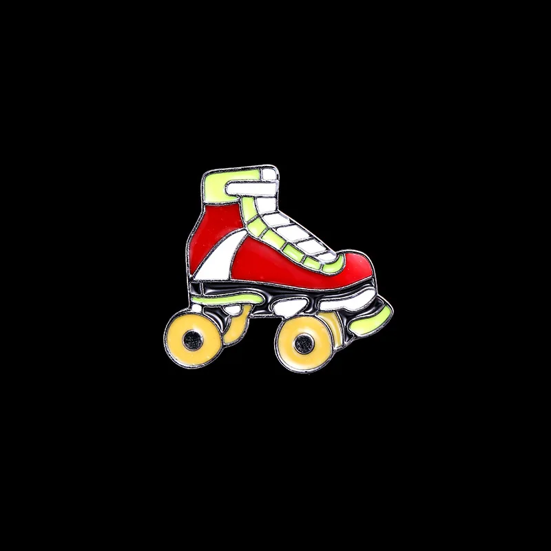 Мультяшная роликовая обувь броши коньки для мальчиков и девочек эмалированная