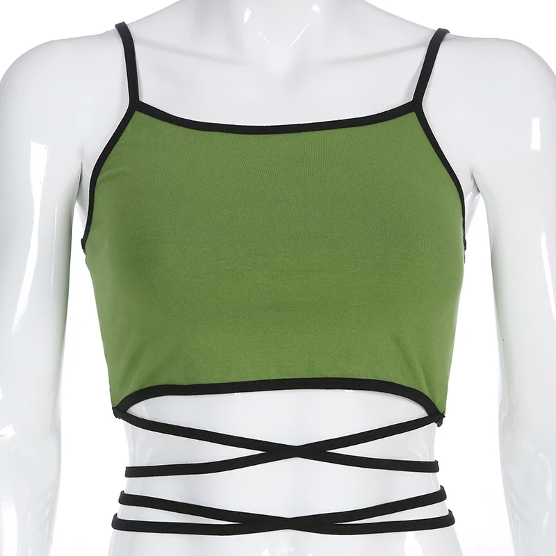 Weekeep обрезанная бандажная повязка Camis женская летняя уличная кроп Топ сексуальный топ женские короткие топы
