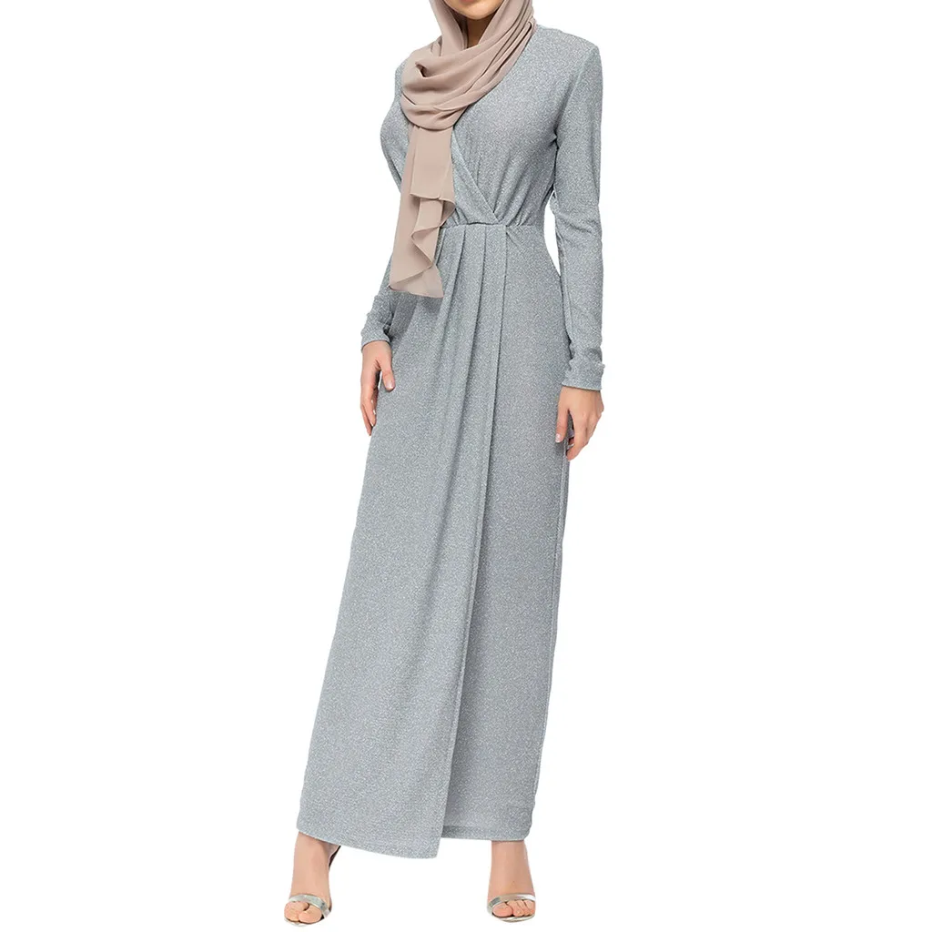 Мусульманское женское скромное платье макси Abaya Турция Дубай мусульманский
