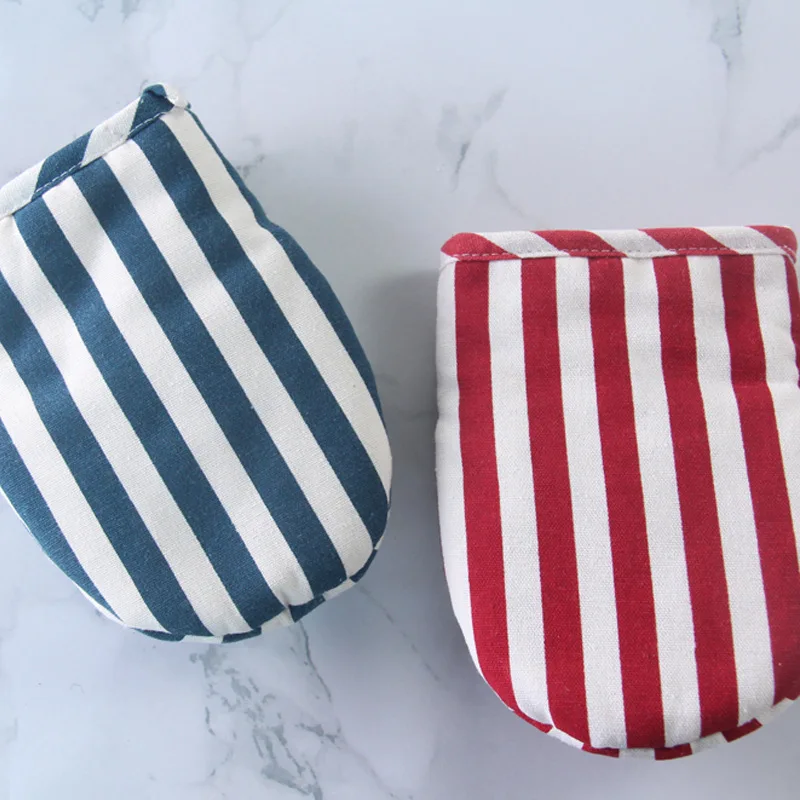 1 шт. кухонные термостойкие перчатки в полоску с изоляцией|Перчатки и рукава для