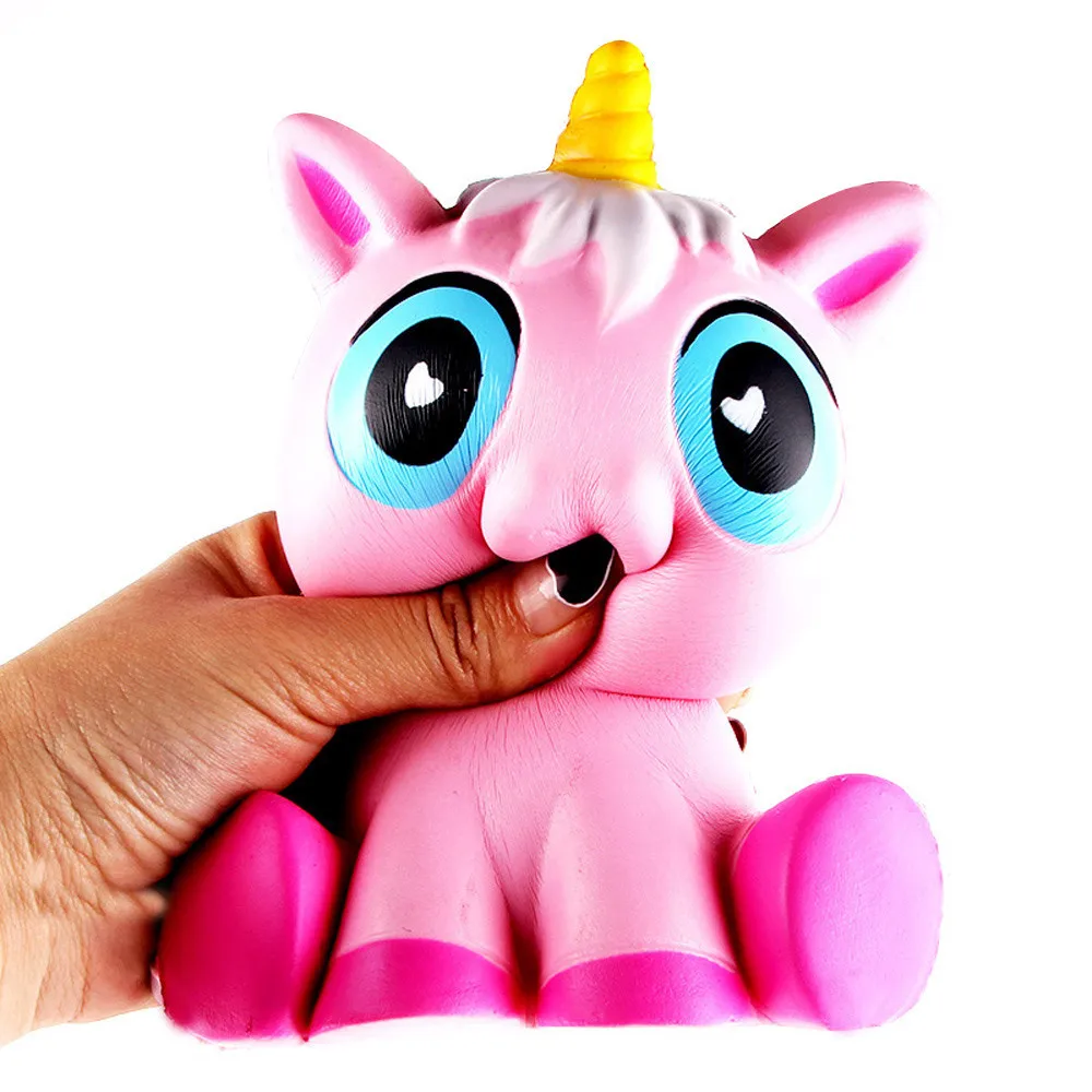 Новинка PU моделирование Единорог Squishy Моделирование медленный отскок Розовый