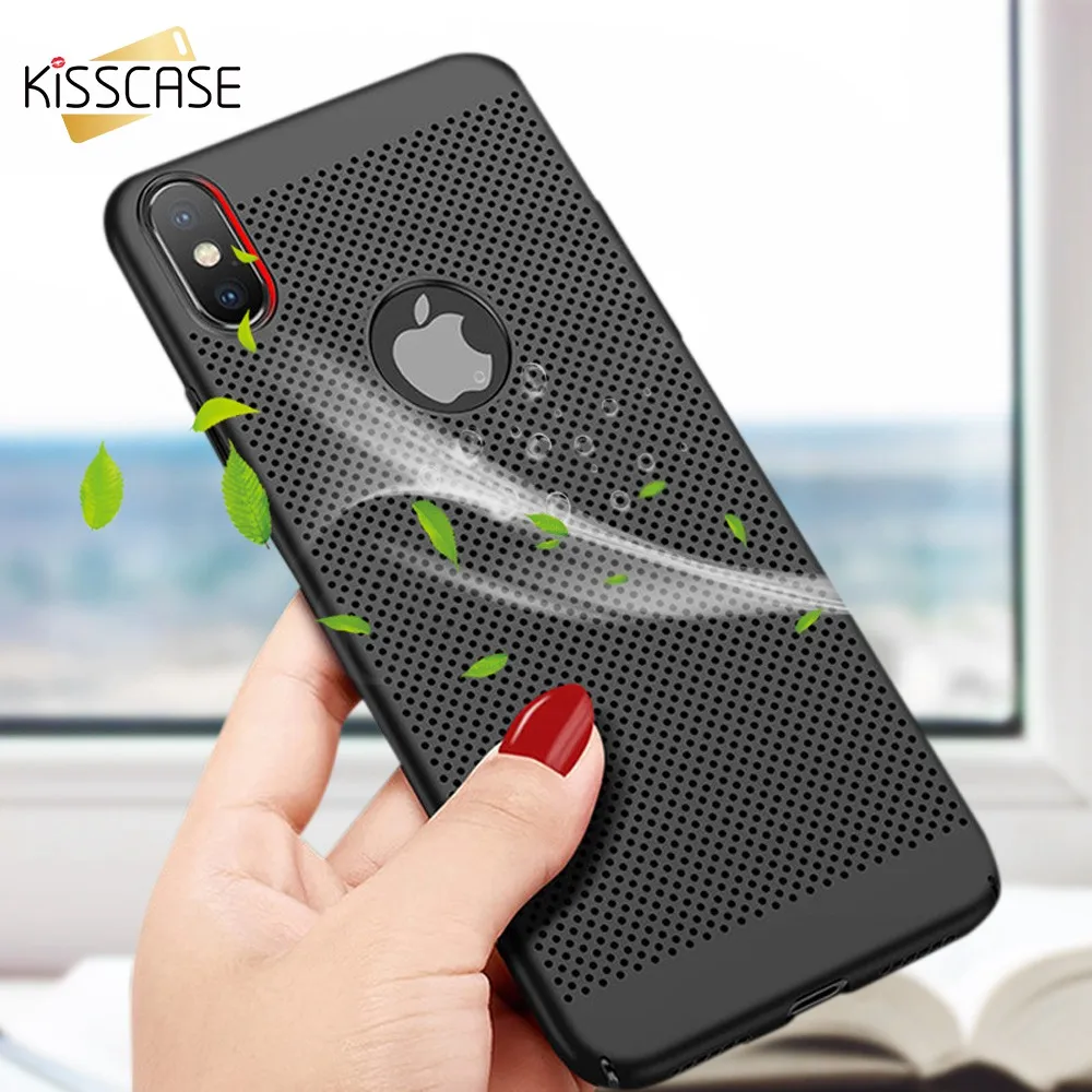 KISSCASE Heat Dissipation Case For iPhone XR XS Max 7 X 8 6 6S Plus Cooling Phone Cases 6s 5S Back Cover |