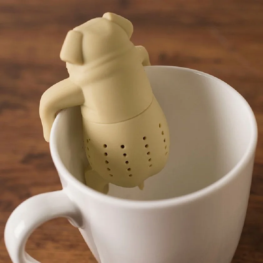 MOFUNYO Cute Pug in a mug Silicone Tea Infuser Strainers Filter | Дом и сад
