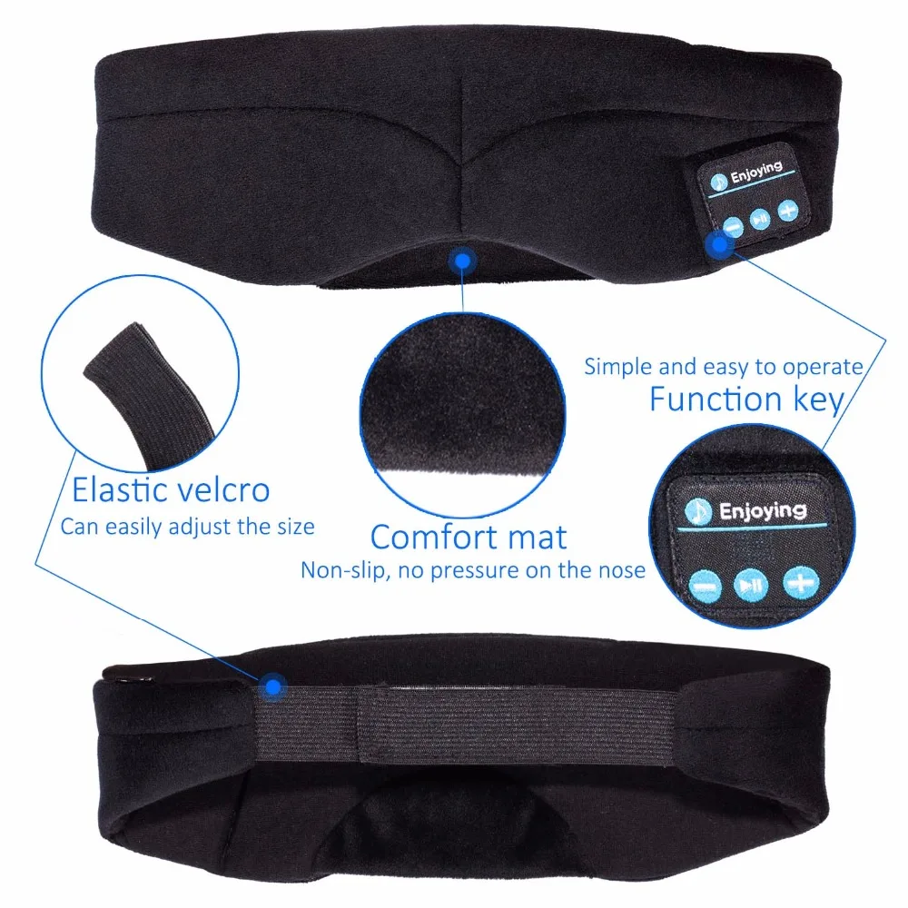 JINSERTA Bluetooth наушники маска для сна держатель телефона Беспроводная стерео Bluetooth Мягкая гарнитура для сна МУЗЫКА маска для глаз