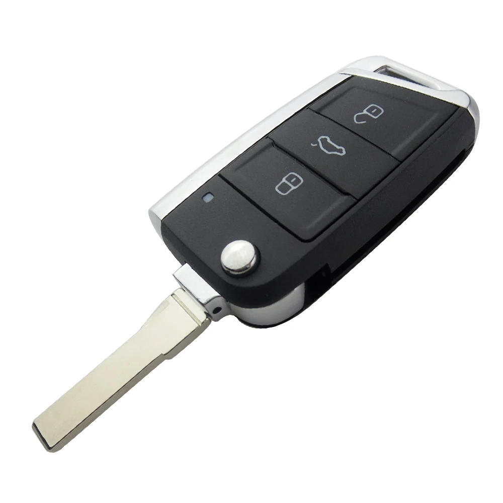 Сменный Чехол брелок для ключей Volkswagen VW Golf Skoda MK 7 Octavia A7 3 кнопки чехол книжка