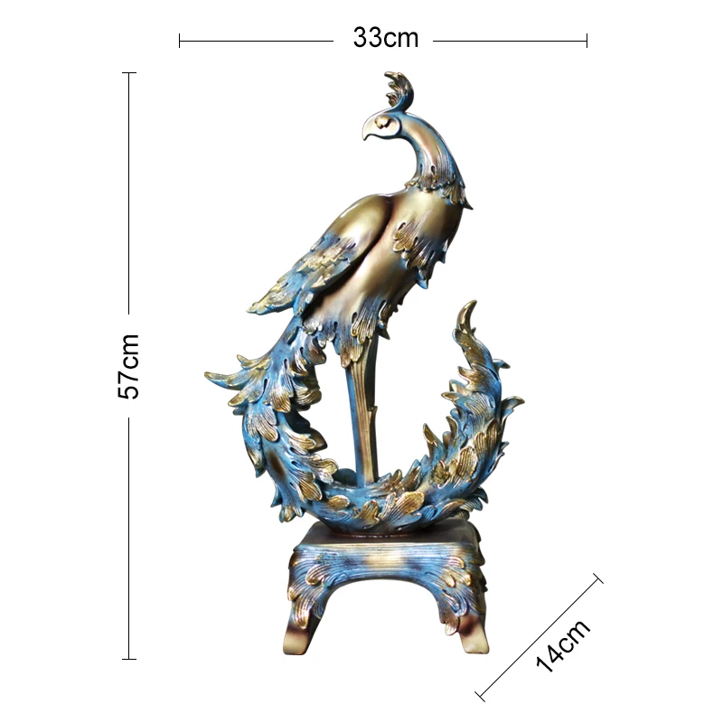 Европейский стиль украшение для гостиной дома смола павлин простое современное