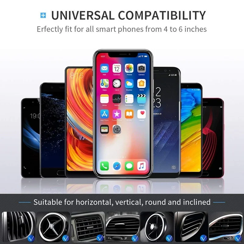 Tongdaytech Автомобильный держатель для телефона для Iphone X 8 7 11 Pro Max Gravity держатель на вентиляционное отверстие автомобиля в автомобиле с одной рукой подставка для мобильного телефона