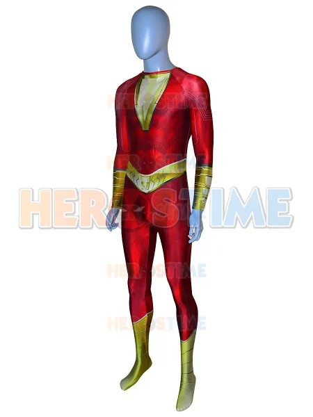 Костюм для косплея Shazam костюм супергероя из спандекса с 3D принтом Хэллоуина