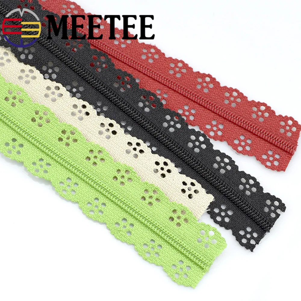 5 ярдов Meetee 3 # красочные кружевные нейлоновые молнии для сумок ручной работы