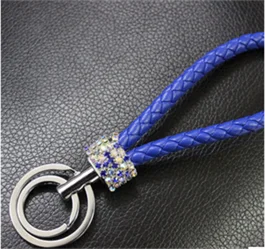 QM012-8 Дешево! Двойная петля Кристалл rhinestone брелок креативный брелок кошелек сумка Подвеска на рюкзак 21 цвет - Цвет: QM012-8